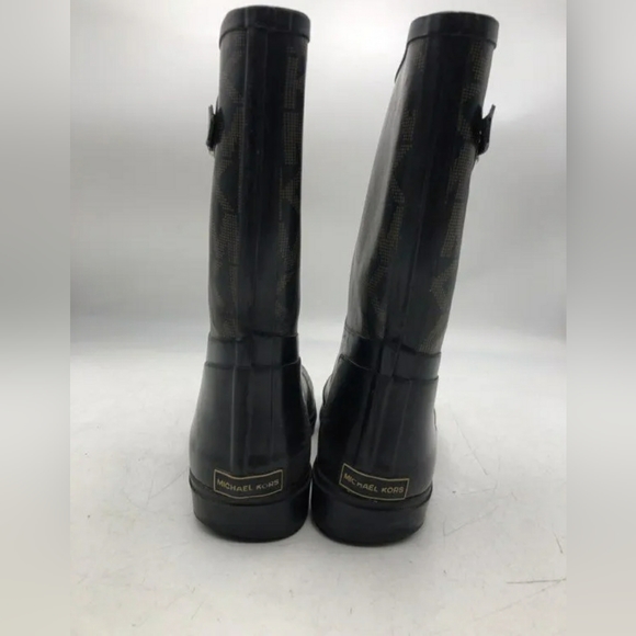 Michael Kors Designer MK Black And Brown Rain Boots  Women's 8 - Picture 6 of 7